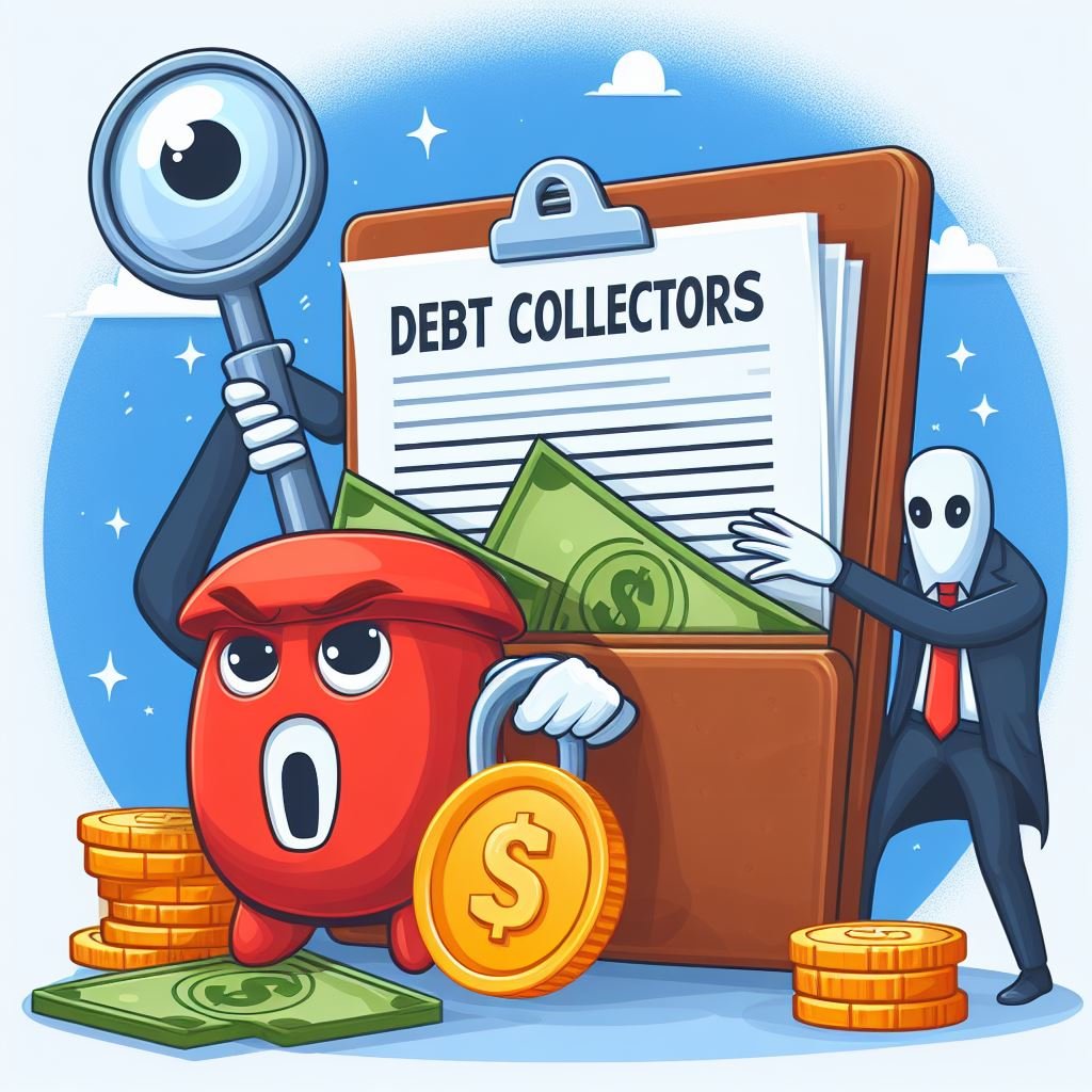 Revealing debt collectors secrets in a animation and cartoon style