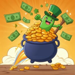 this pot of gold, feuled by additional income, bonuses, or savings, becomes your feul for accelerated debt destruction in cartoon animation style
