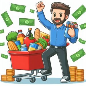  A person mastered in saving money at grocery 