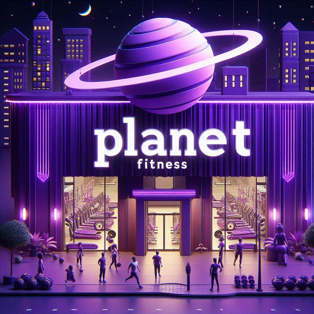 Planet Fitness identity with Planet and 