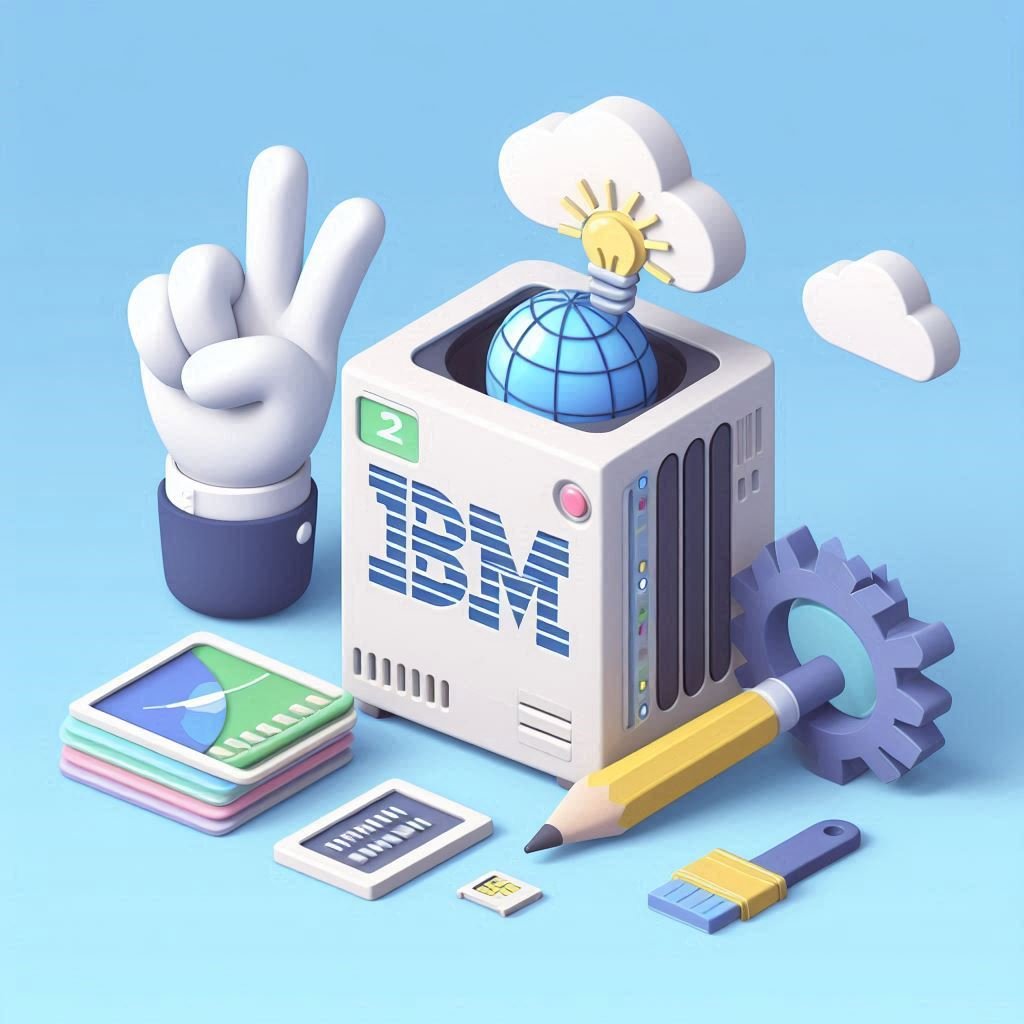 IBM Image that represents its brand, and identity.